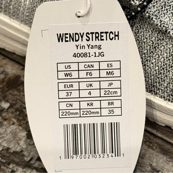 Hey Dude Loafers Shoes Womens Size 6 Wendy Stretch Yin Yang Gray Comfy‎ NEW - Picture 7 of 10